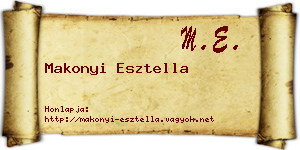 Makonyi Esztella névjegykártya